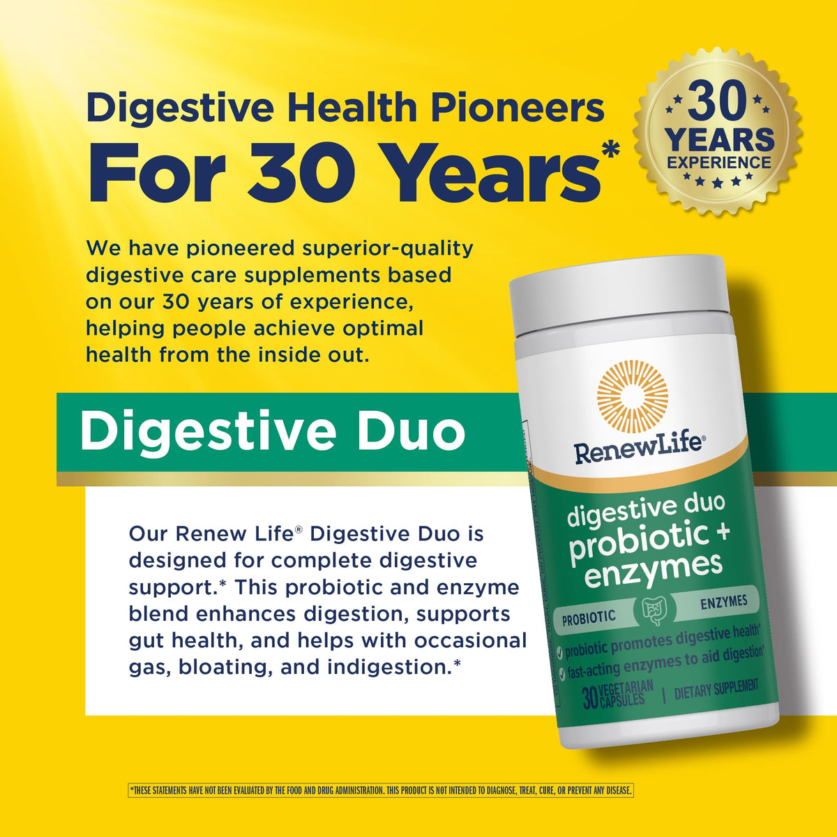 Renew Life Digestive Duo Probiotic and Enzymes - 30 Capsules - image 5