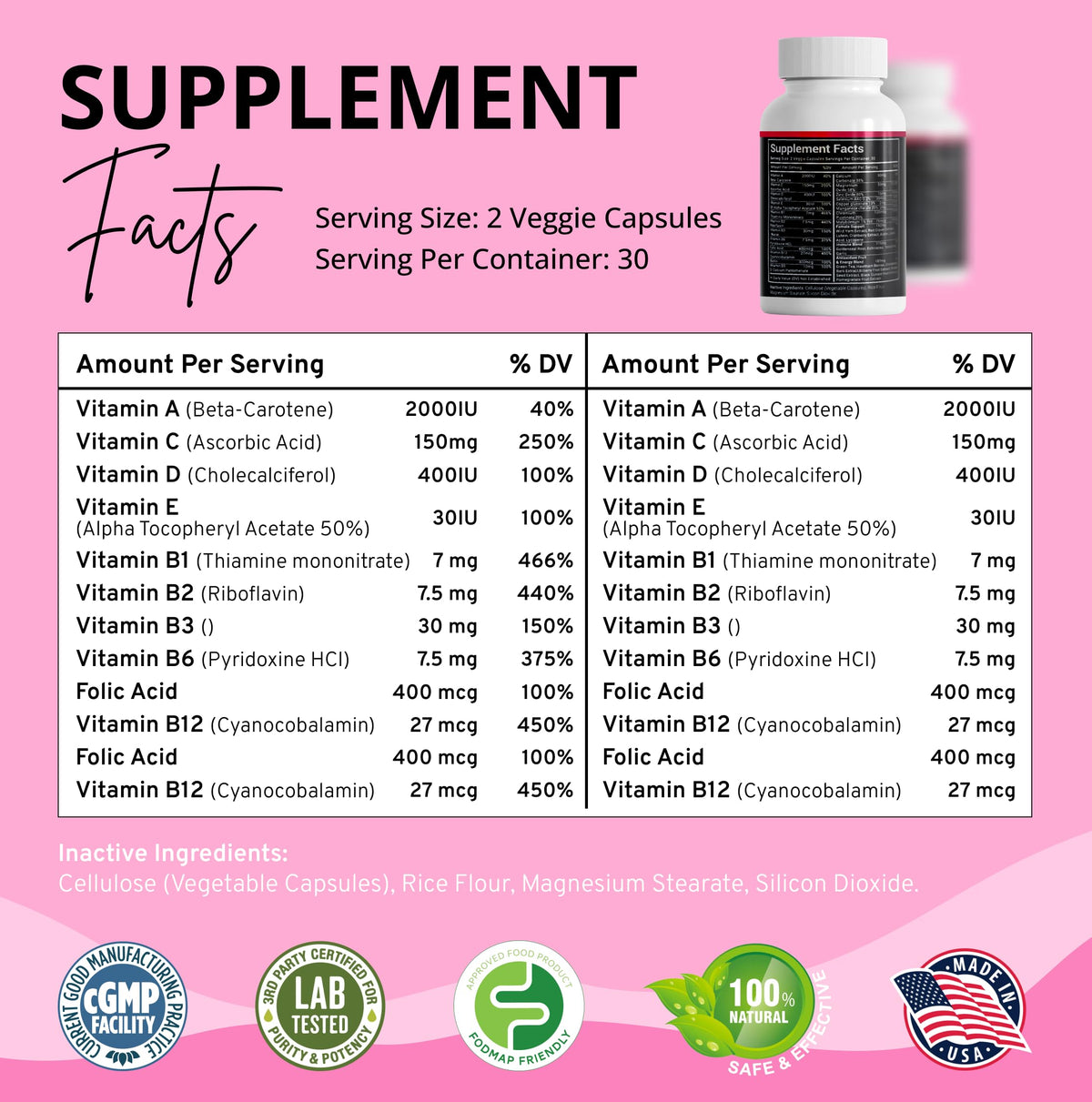 Stellar Labs Women's Ultra Multivitamin Low FODMAP - 60 Capsules - image 4