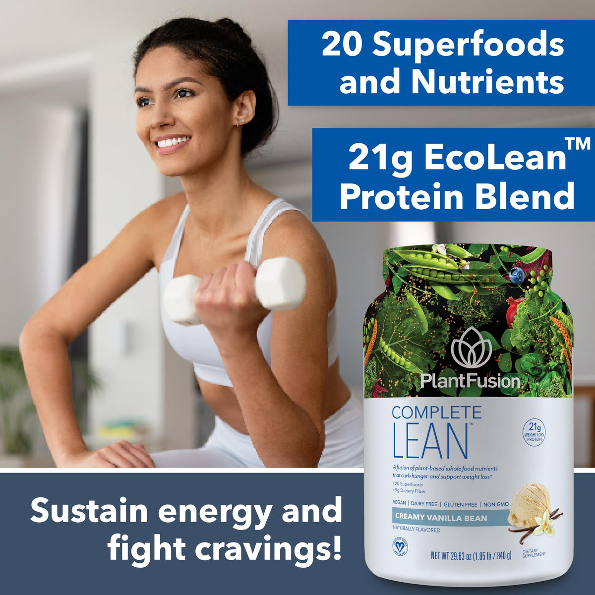 PlantFusion Complete Lean Plant Based Protein Powder