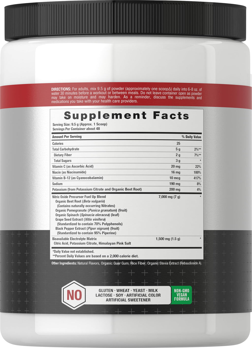 Horbäach Nitric Oxide Powder Mixed Berry - 16 oz - image 2