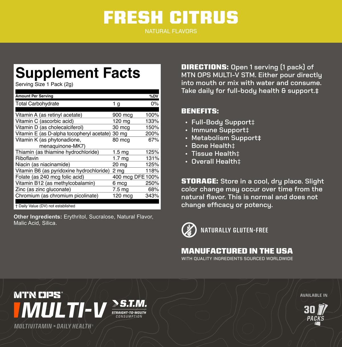 MTN OPS Multi-V STM Daily Multivitamin Powder - 30 Servings - image 11