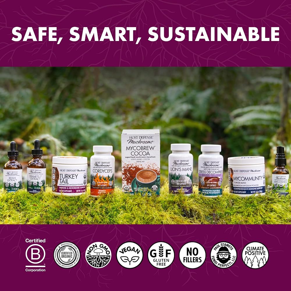 Host Defense Turkey Tail Capsules - Digestive Health & Immune