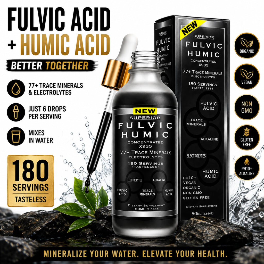 Superior Fulvic Humic X935 Mineral Drops 77+ Trace Minerals - 50 mL - image 2