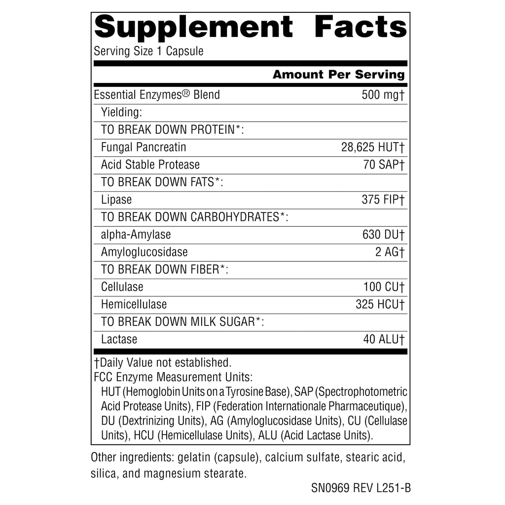 Source Naturals Daily Essential Enzymes, 500mg