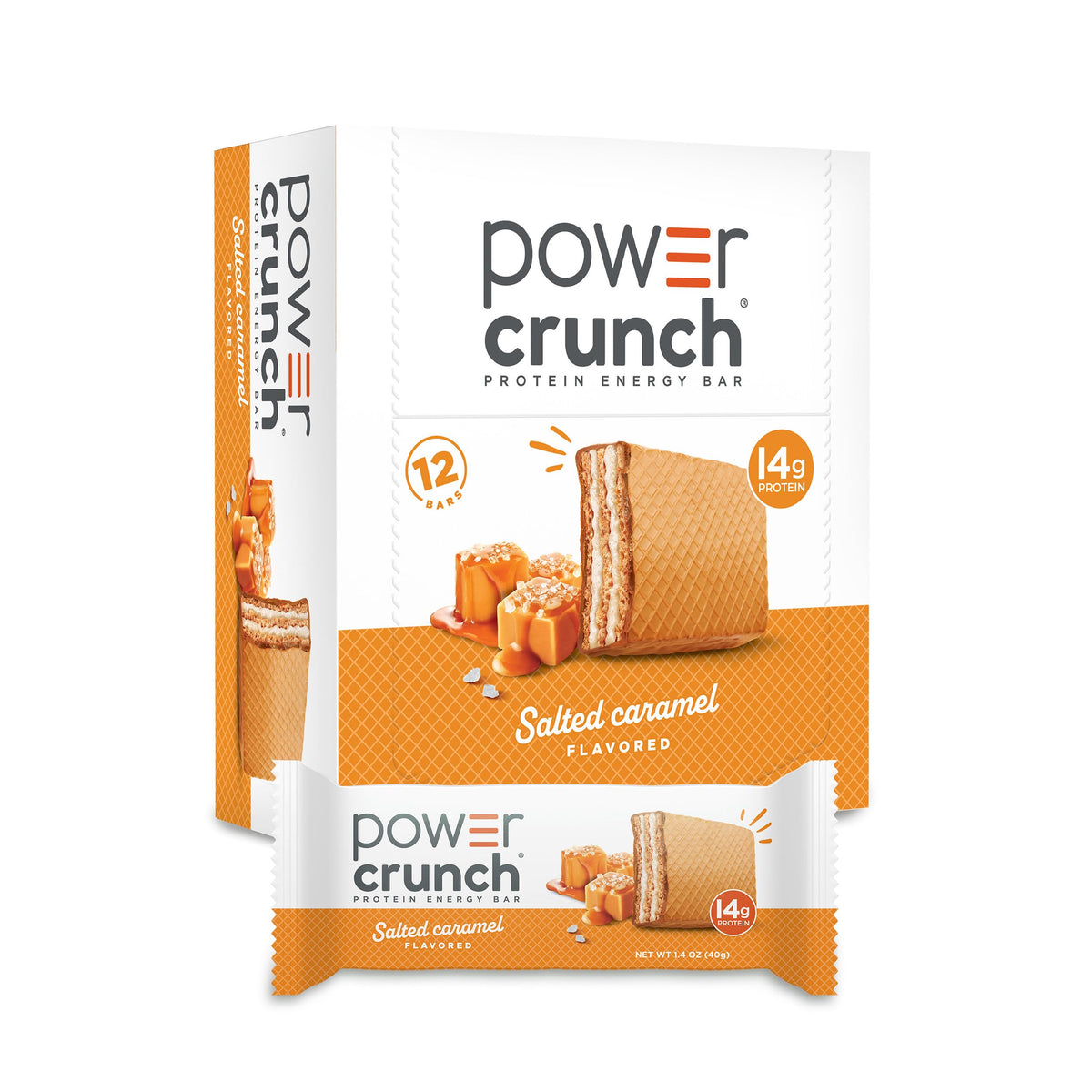 Power Crunch Salted Caramel Protein Bars - 12 Count
