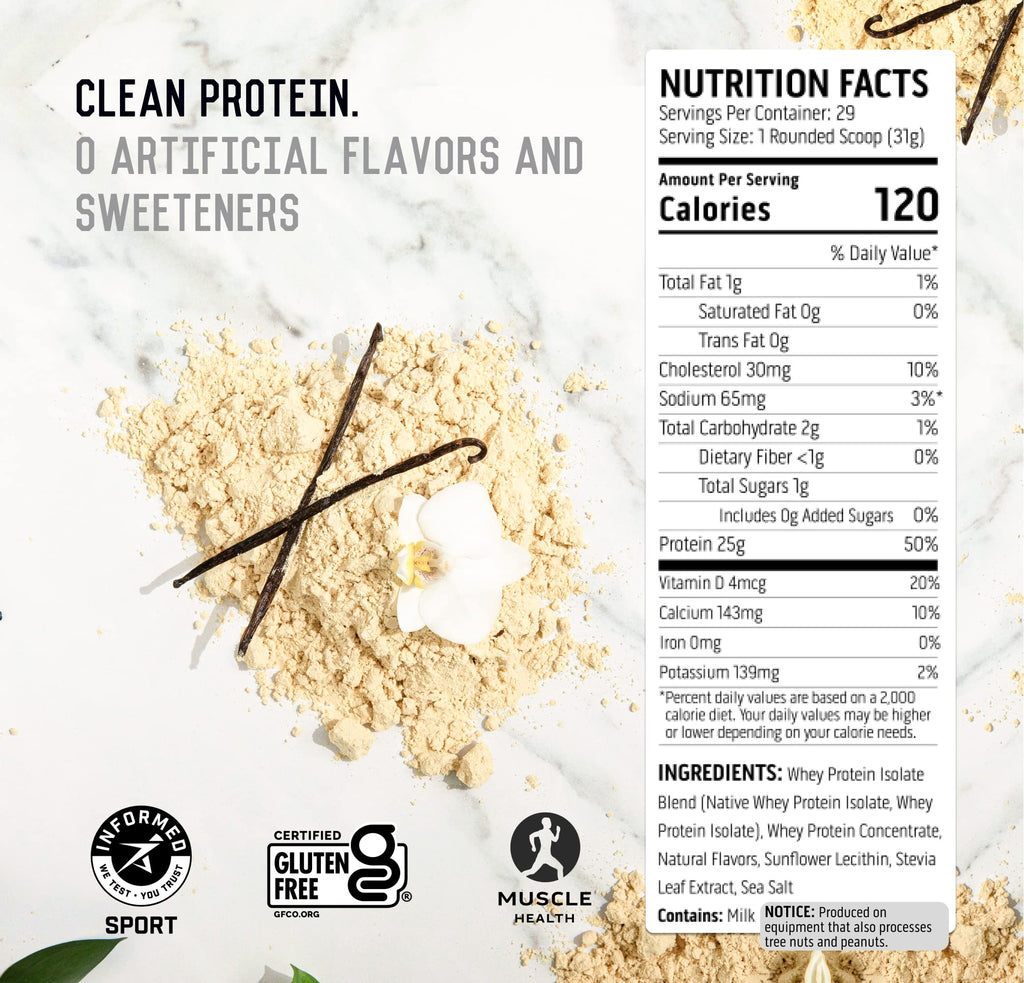 Ascent Whey Protein Powder - Post Workout Whey Protein Isolate