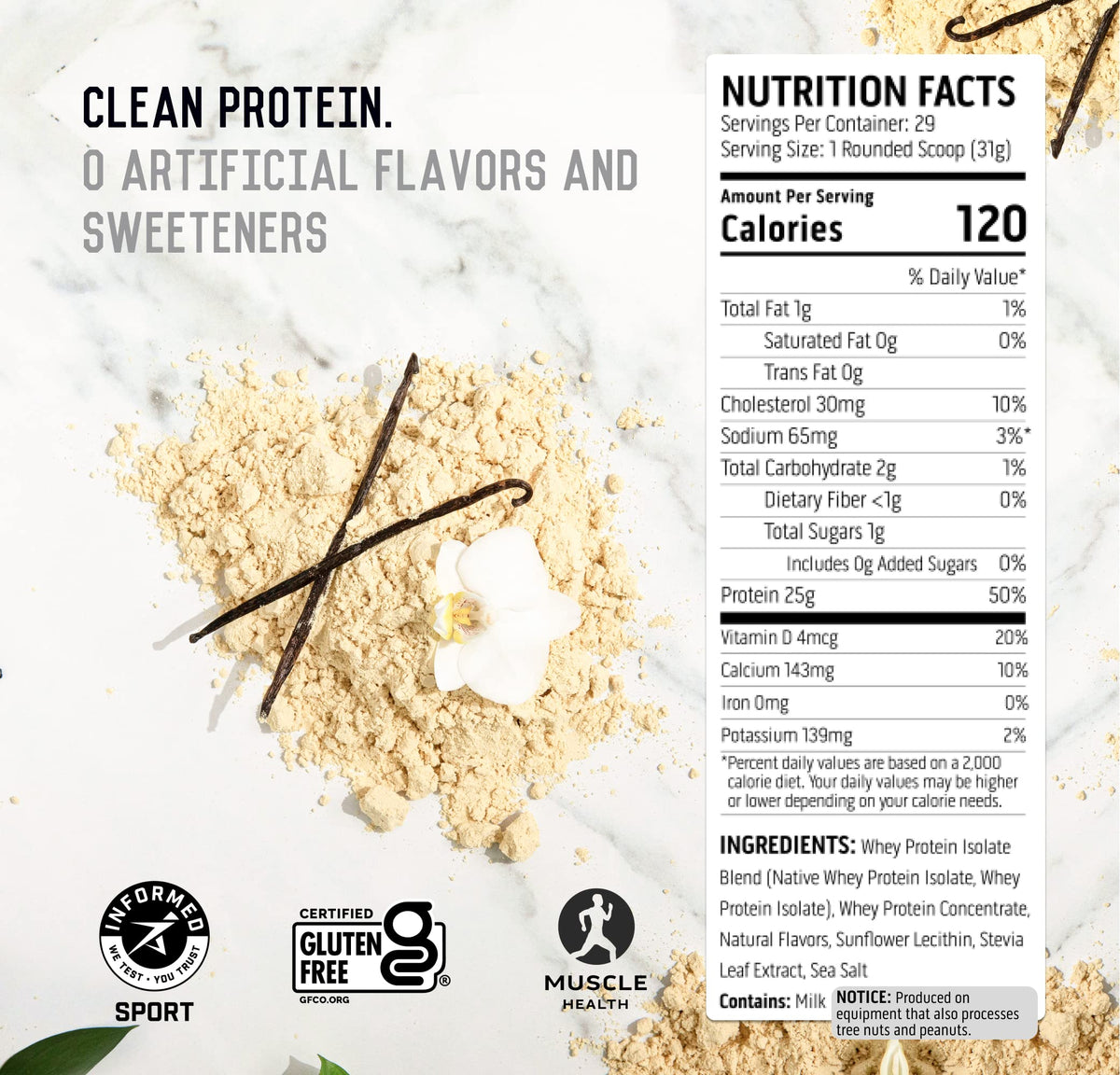 Ascent Whey Protein Powder - Post Workout Whey Protein Isolate