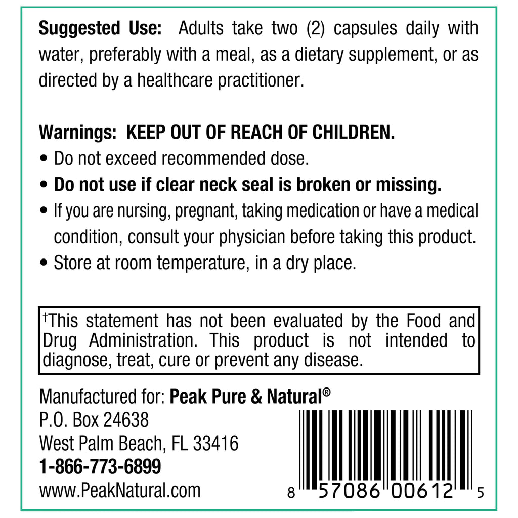 Peak Pure & Natural Maximum Endurance Supplement - 30 Servings - image 3