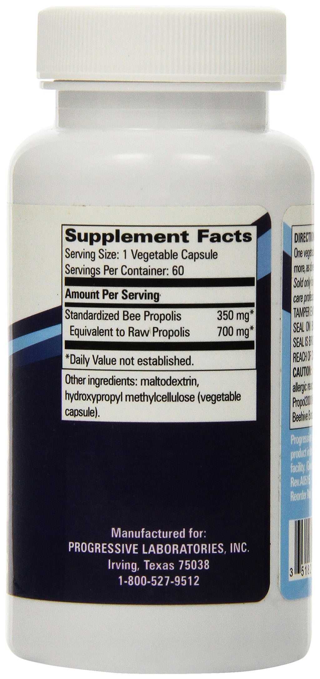 Progressive Laboratories Bee Propolis Standardized Supplement - 60 Capsules - image 3
