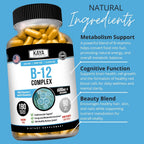 Kaya Naturals B-12 Complex Multivitamin for Energy - 180 Capsules - image 5