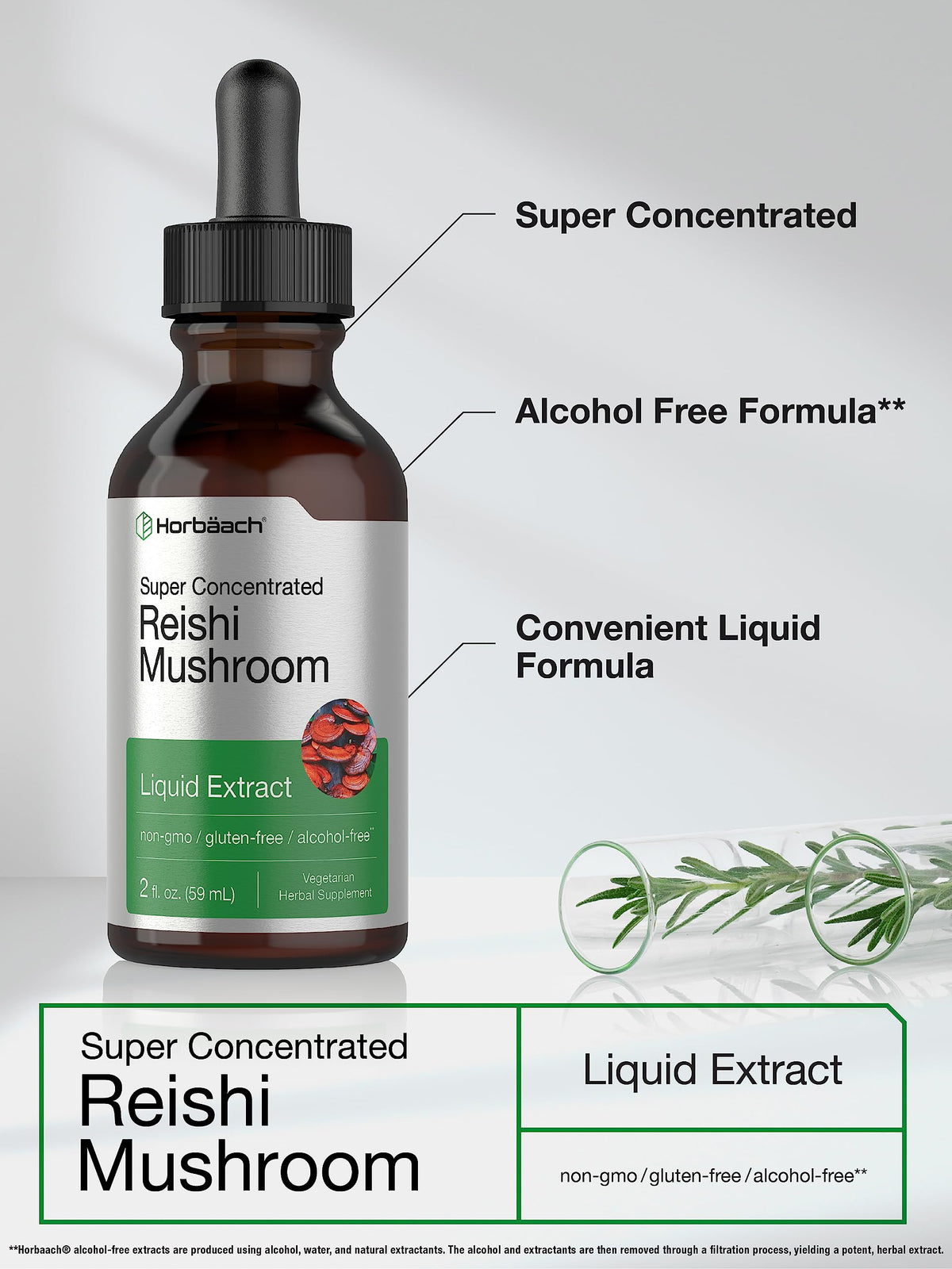 Horbäach Reishi Mushroom Extract Tincture - 2 Fl Oz - image 3