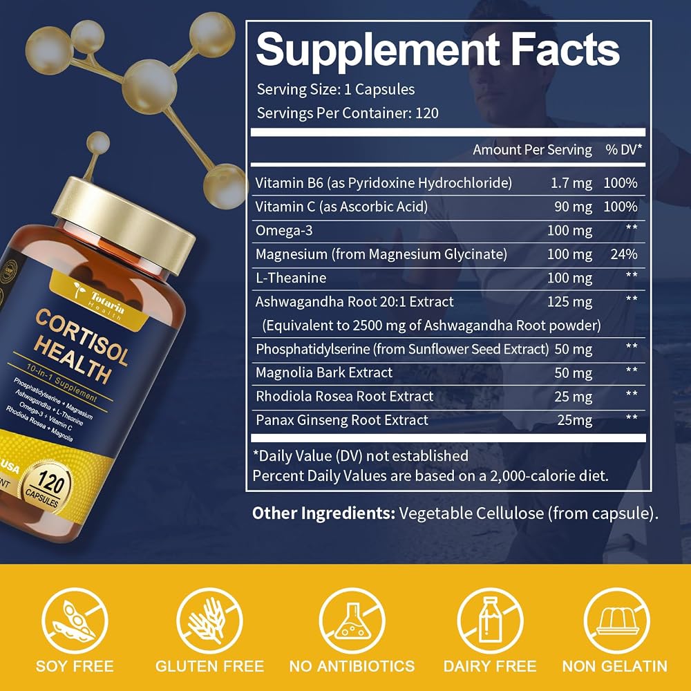 Totaria Cortisol Supplement with Ashwagandha
