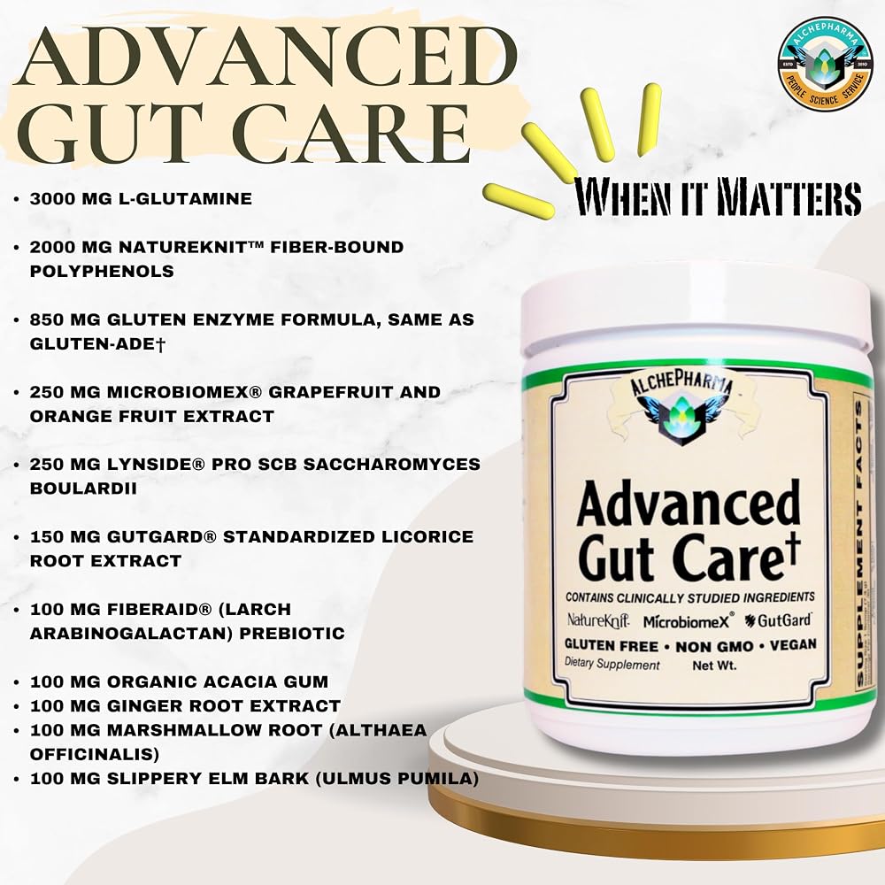 AlchePharma Advanced Gut Care Dietary Supplement