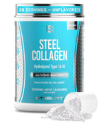 SteelFit Grass-Fed Collagen Peptides Powder Unflavored - 28 Servings