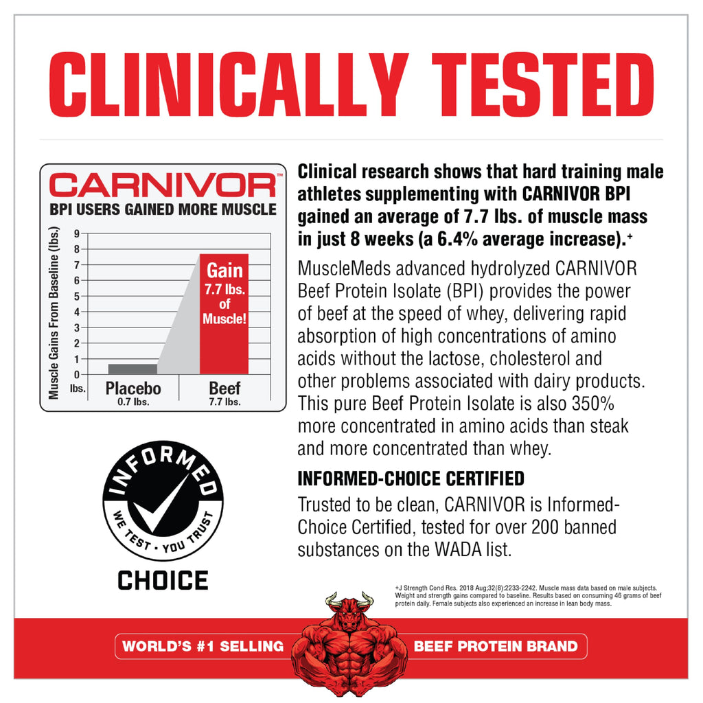 MuscleMeds Carnivor Beef Protein Isolate Powder