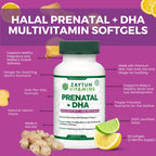 Zaytun Vitamins Halal Prenatal Vitamins + DHA - 60 Softgels - image 4