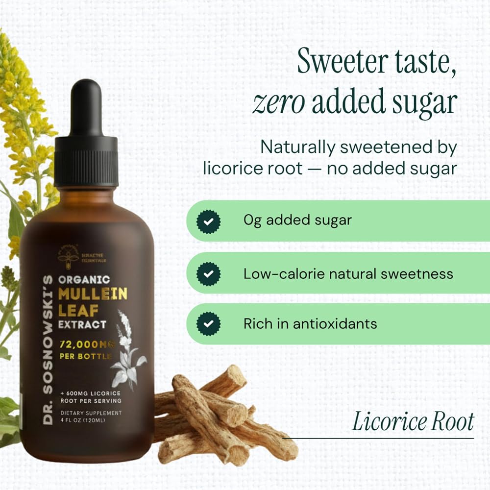 Dr Sosnowski's Organic Mullein Leaf Extract Drops - 4 fl oz - image 4