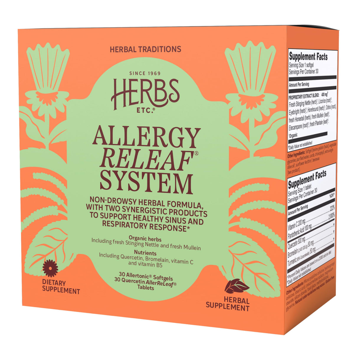 Herbs Etc. Allergy ReLeaf System Non-Drowsy Formula - 60 Count