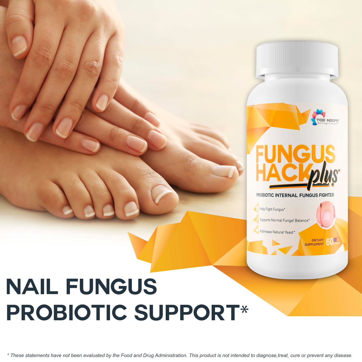 Toe Medfit Fungus Hack Plus Probiotic Internal Fungus Fighter - 60 Count - image 3
