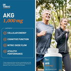 Dr. Tobias AKG Alpha-Ketoglutaric Acid 1000 mg - 180 Capsules - image 3