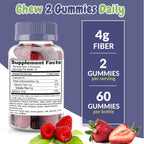 Health Supplied Mixed Berry Flavored Prebiotic Fiber Gummies