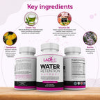 LadyMe Water Retention Pills for Women Bloating Relief - 60 Capsules - image 3