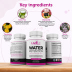 LadyMe Water Retention Pills for Women Bloating Relief - 60 Capsules - image 3