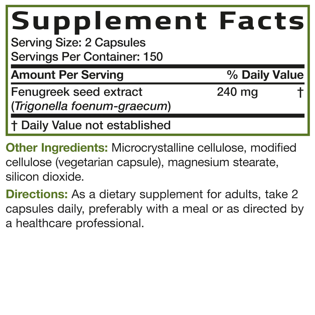 BRONSON Flavored Capsule adult Fenugreek Supports Healthy Immune
