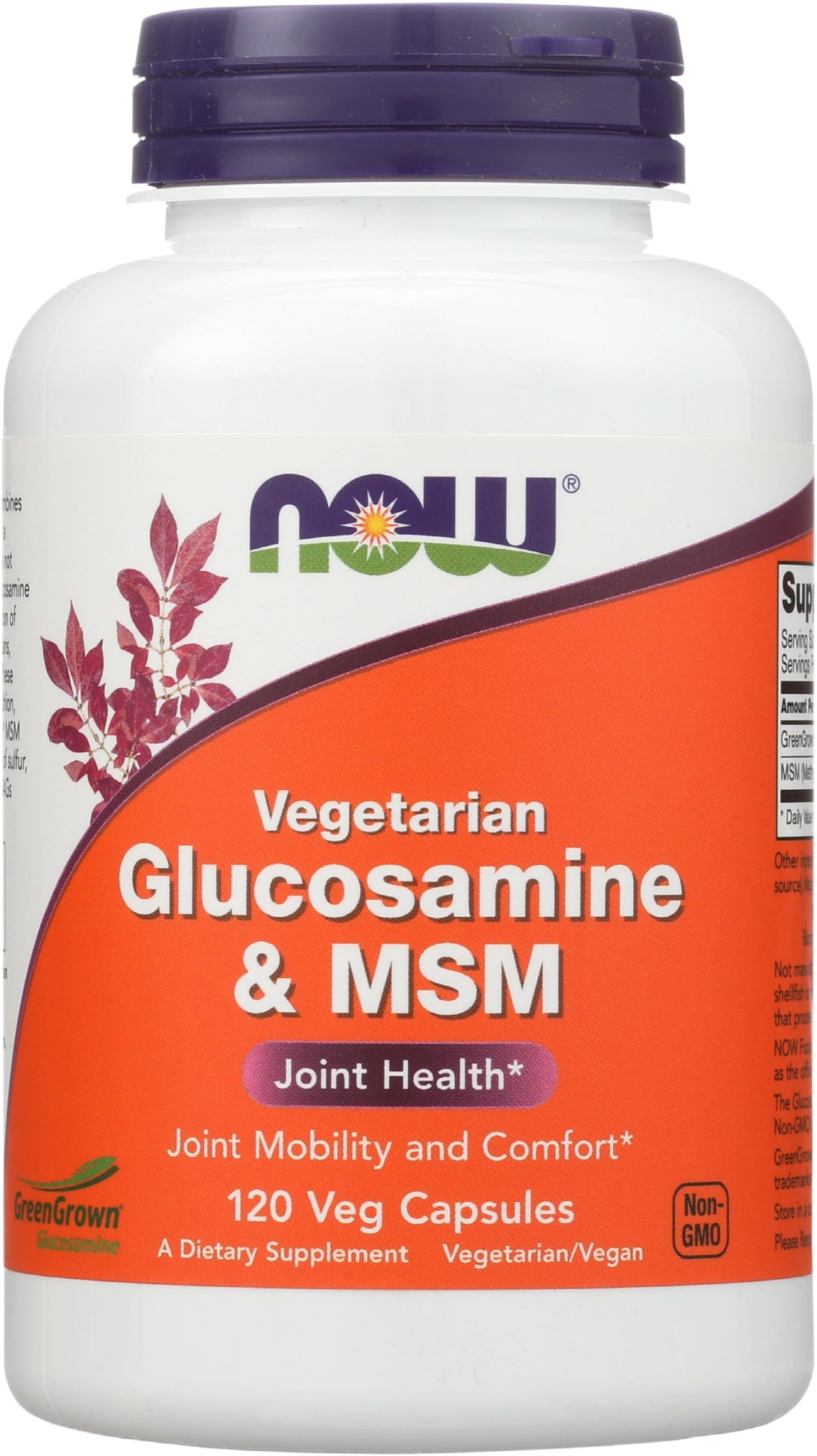 Now Foods Vegetarian Glucosamine & MSM - 120 Vegetarian Capsules