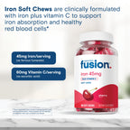 Bariatric Fusion Iron 45mg Cherry Soft Chews - 60 Count - image 5