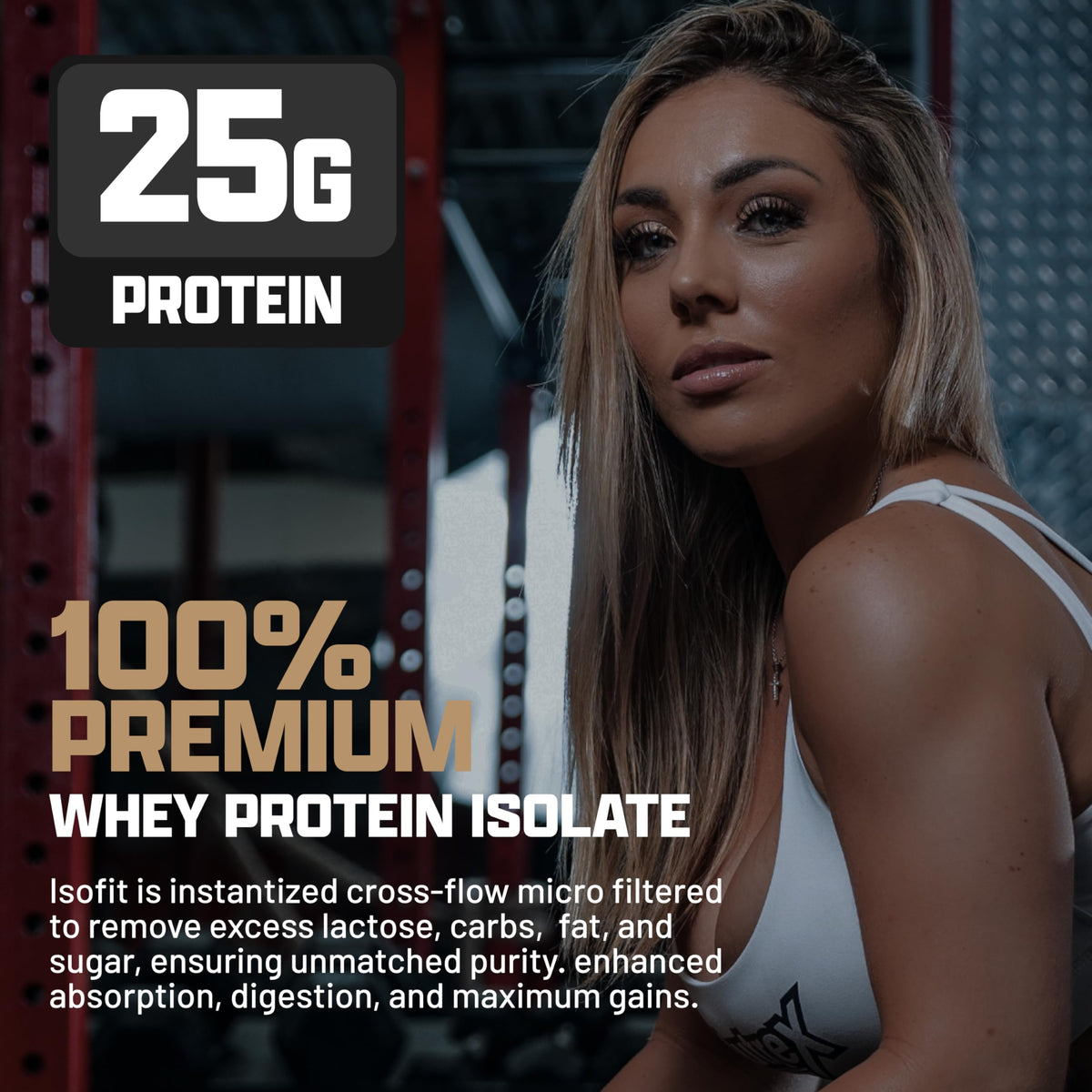 Nutrex Research IsoFit Whey Protein Powder Instantized 100% Whey