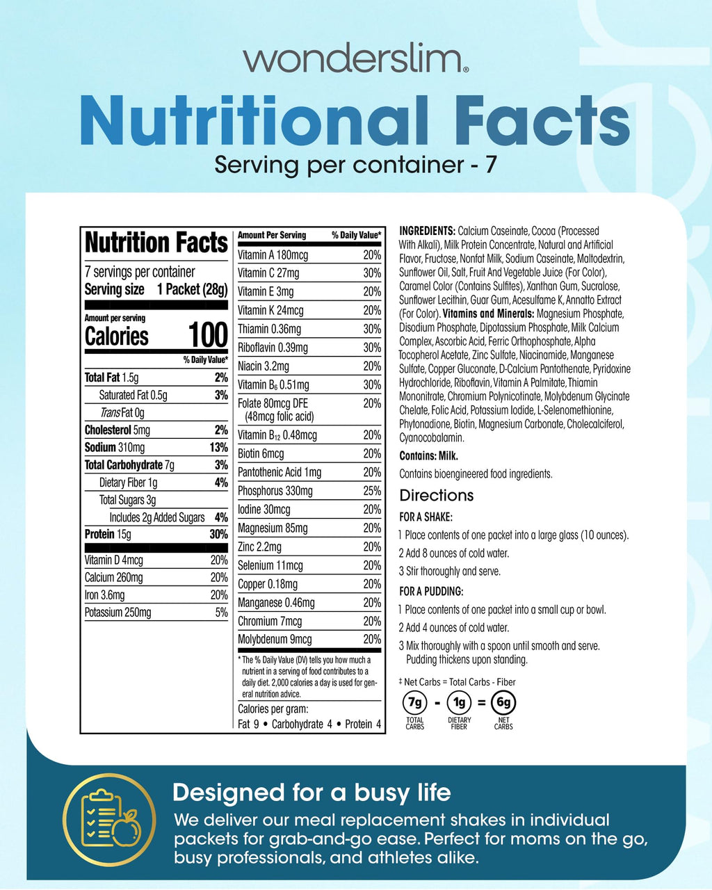 WonderSlim Meal Replacement Shakes & Smoothies