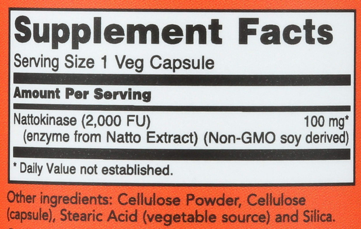 NOW Foods Nattokinase 100mg - 60 Capsules - image 3