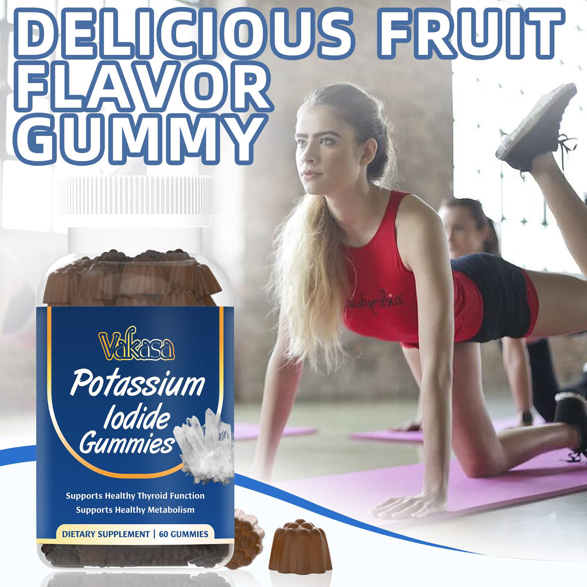 Vakasa Potassium Iodide Gummies Thyroid Support - 60 Gummies - image 6