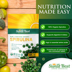 Sunlit Best - USDA Organic Spirulina Tablet - Natural Super Greens