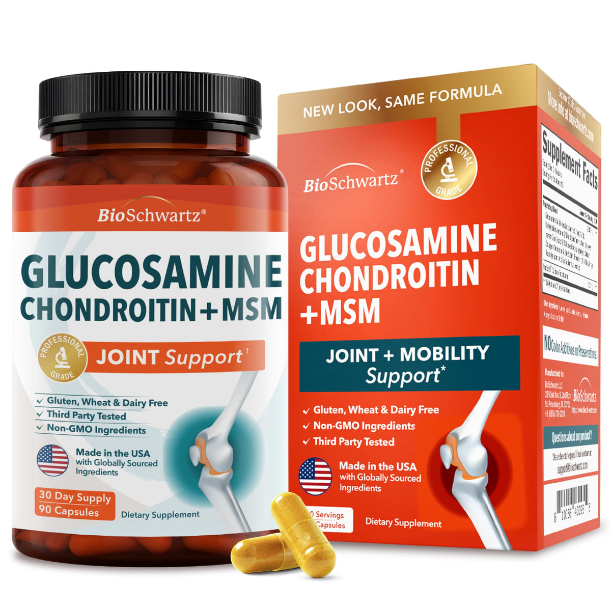 BioSchwartz Glucosamine Chondroitin MSM Joint Support - 90 Capsules
