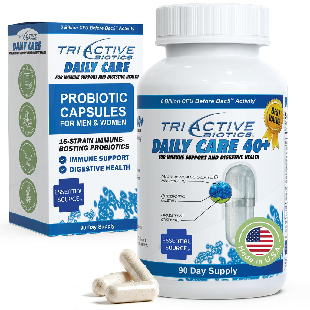 Essential Source TriActive Biotics Daily Digestive Gut Care - 90 Capsules