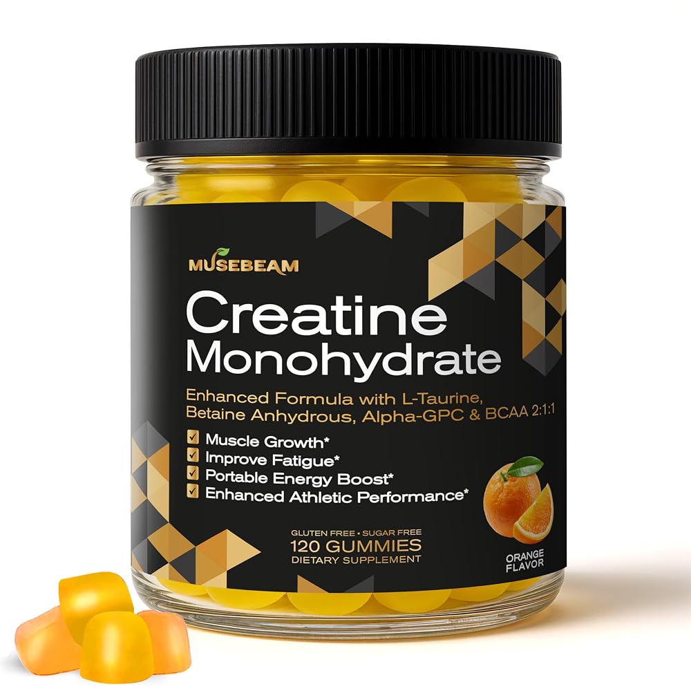musebeam Creatine Monohydrate Gummies 5g - 120 Count