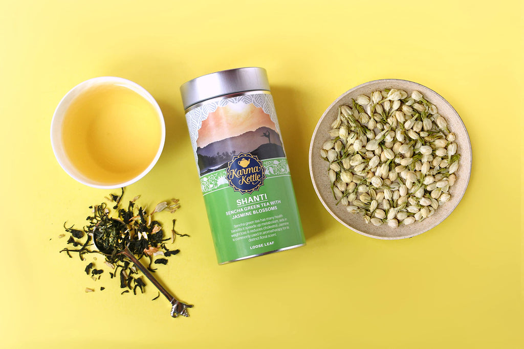 Karma Kettle Shanti Sencha Green Tea with Jasmine Blossoms - 75g - image 5
