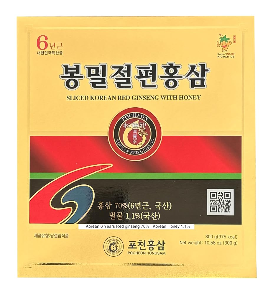 Pocheon Korean Red Ginseng 6 Years Sliced with Honey - 300g