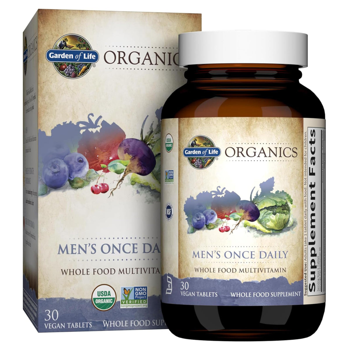 Garden of Life Once Daily Whole Food Multivitamin for Men