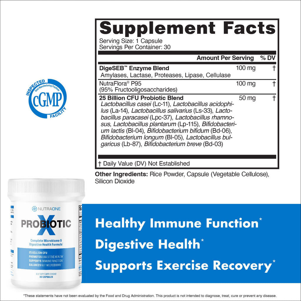 NutraOne ProbioticX Probiotic Supplement for Digestive Health - 30 Capsules - image 5