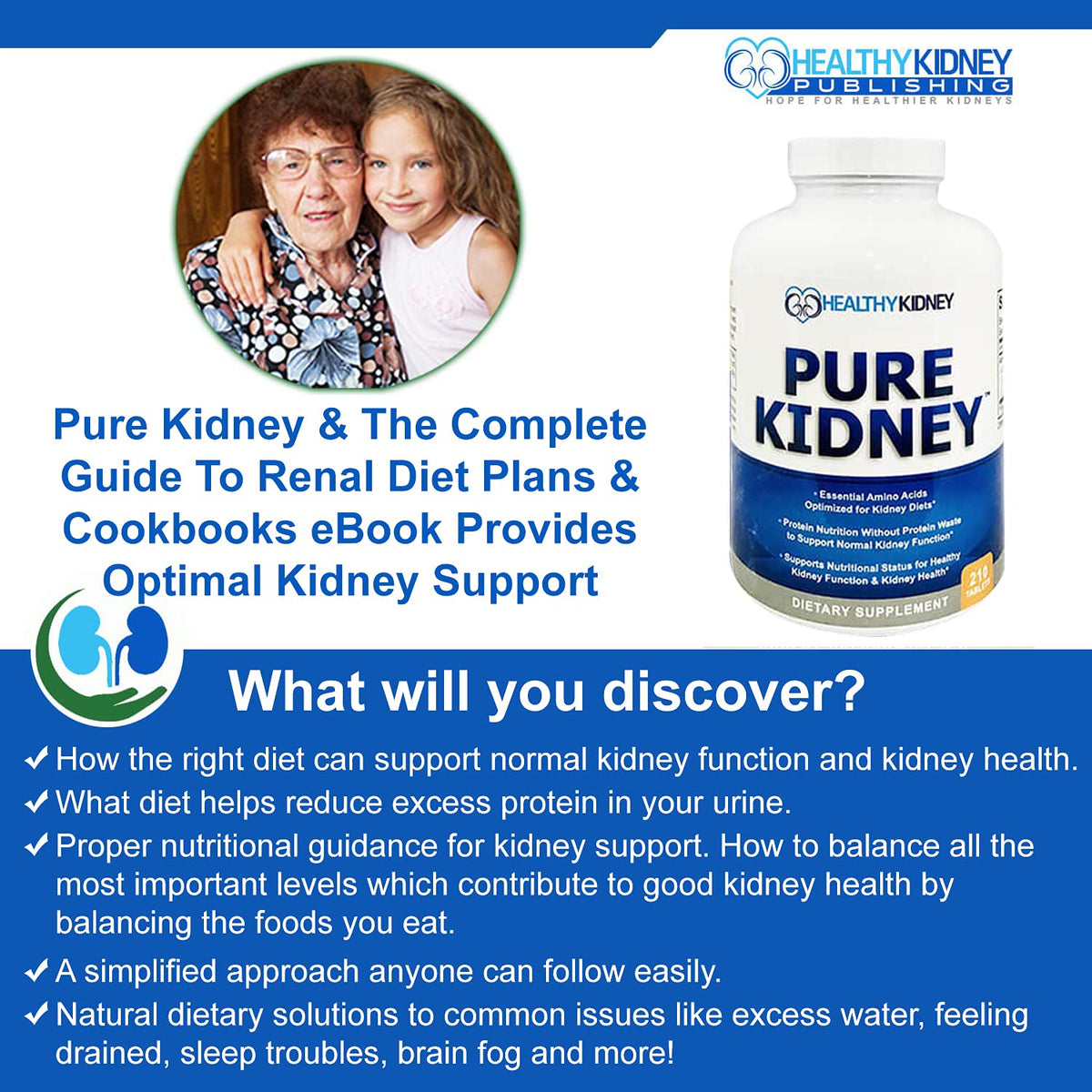 Kidney Restore Pure Kidney Health Supplement - 210 Pills - image 2