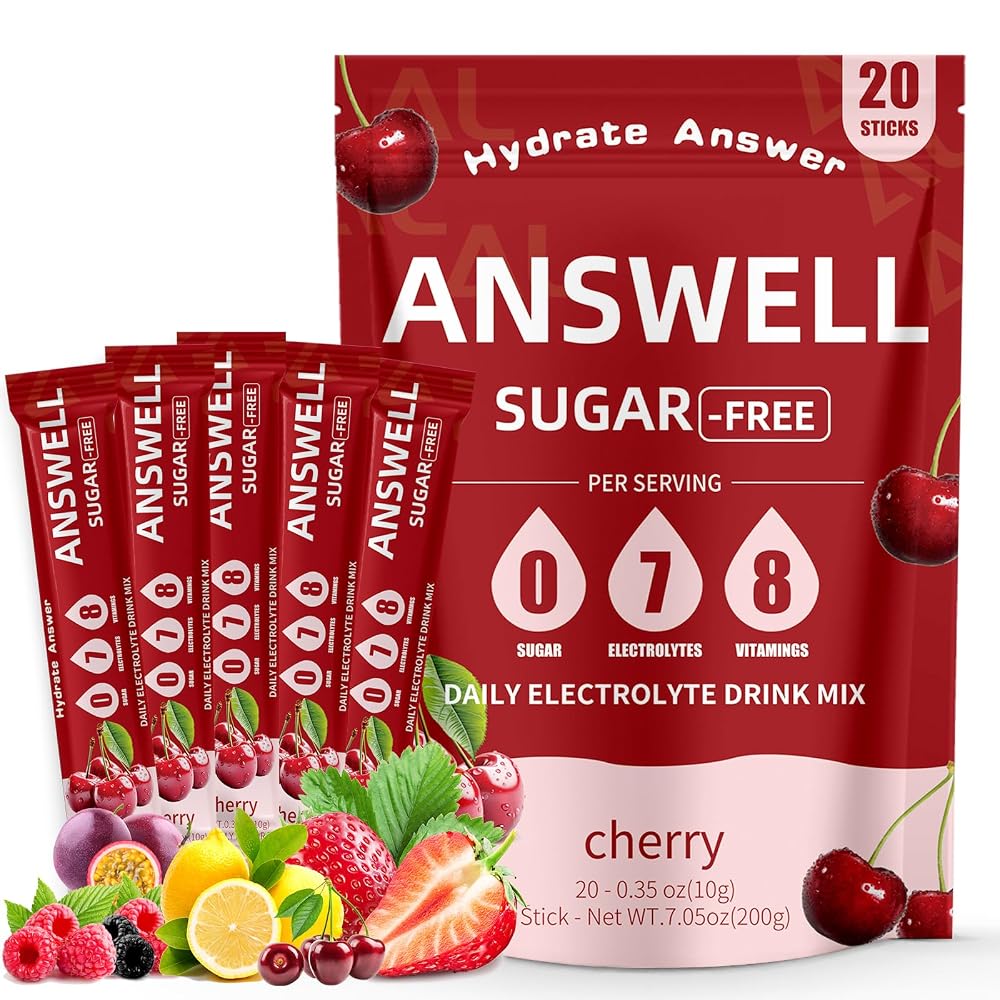 ANSWELL Electrolytes Powder Packets Sugar Free - Liquid Daily IV