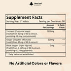New Leaf Products Turmeric Curcumin with Black Pepper & Ginger 2000mg