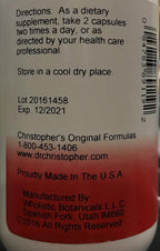 Christopher's Original Formulas Chest Formula - 100 Vegetarian Capsules - image 2