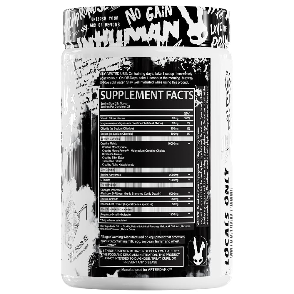 AFTERDARK Creatine + HMB Powder 6 Forms for Strength - 1.06 lb - image 2