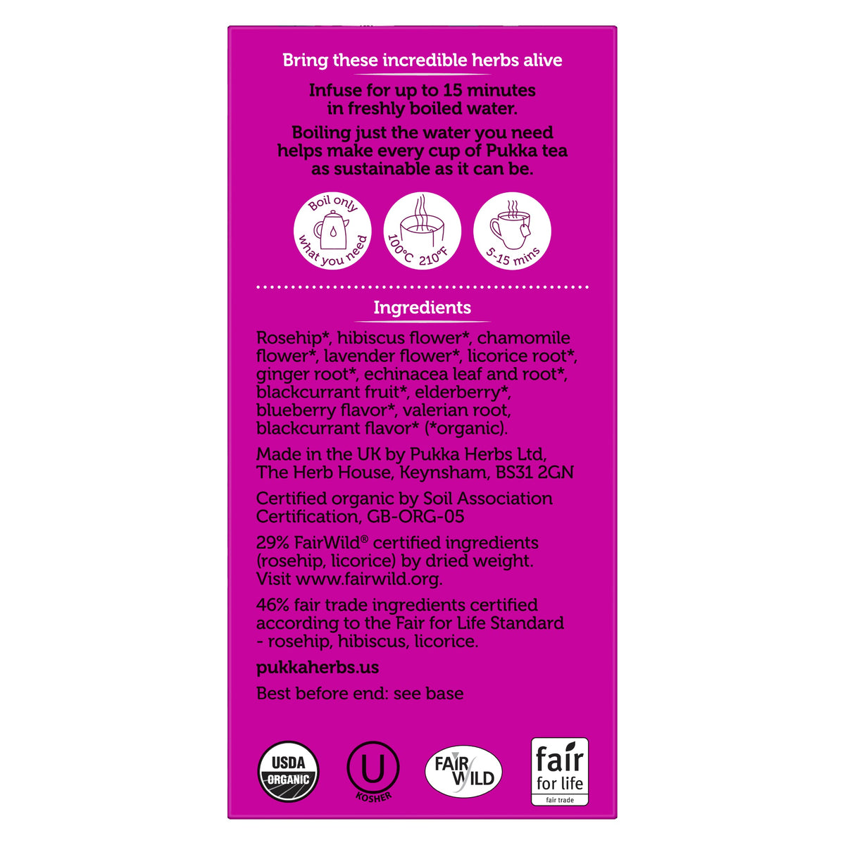 Pukka Organic Night Time Berry Herbal Tea - 60 Tea Bags - image 8