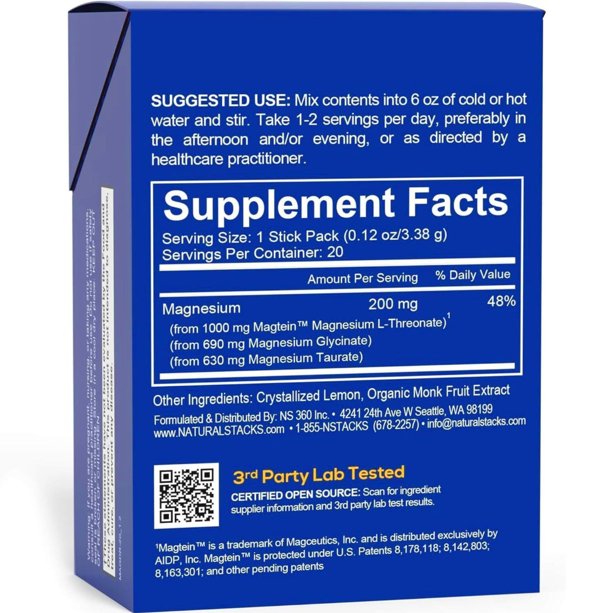 Natural Stacks MagTech Magnesium Complex Drink Mix - 20 Servings - image 2