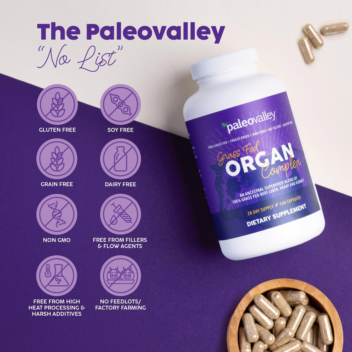 Paleovalley 100% Grass Fed Organ Complex - 168 Capsules - image 7